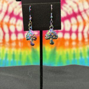 Rainbow Mushroom earrings